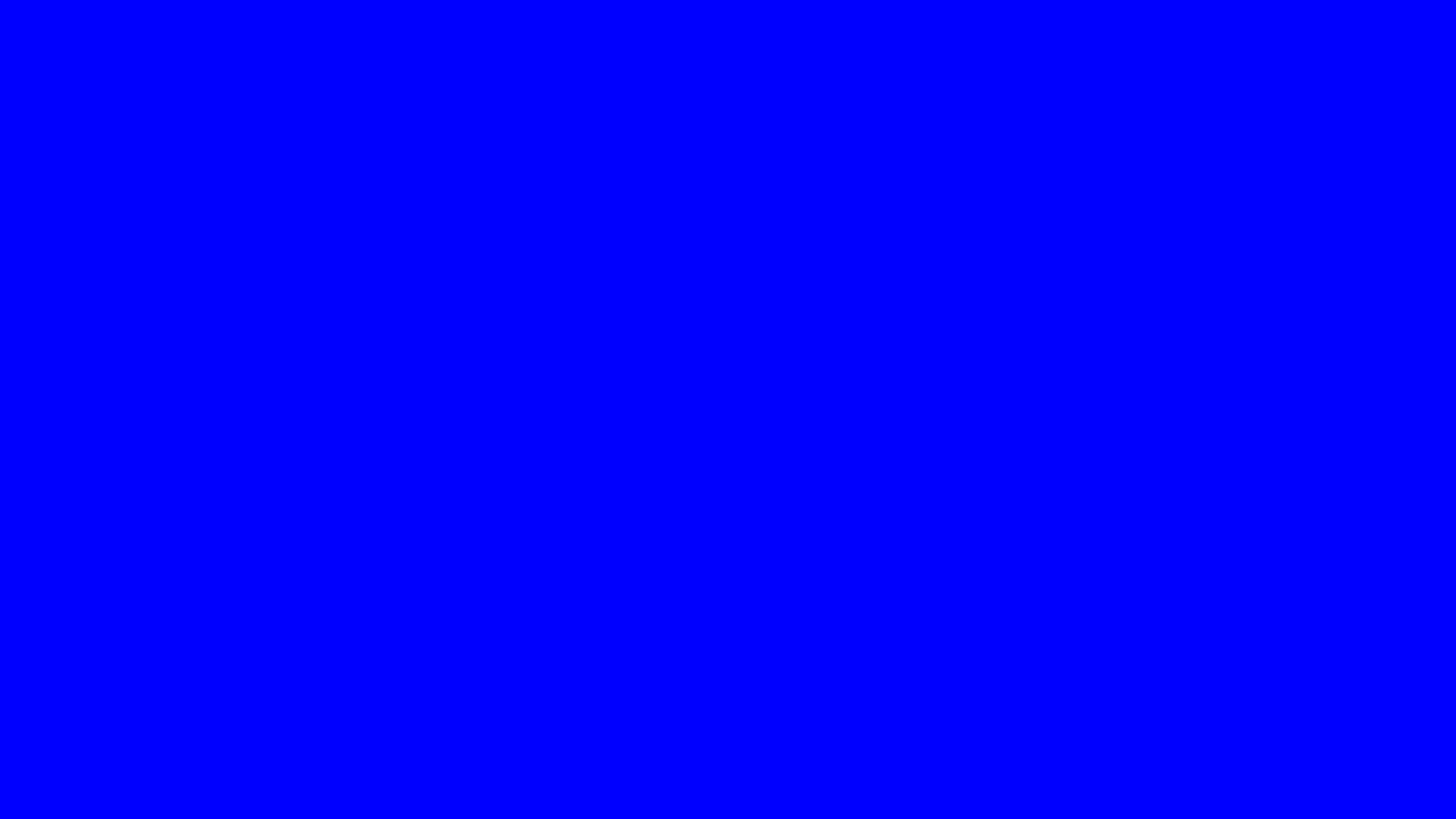 Solid blue background 2560x1440, hex #0000FF