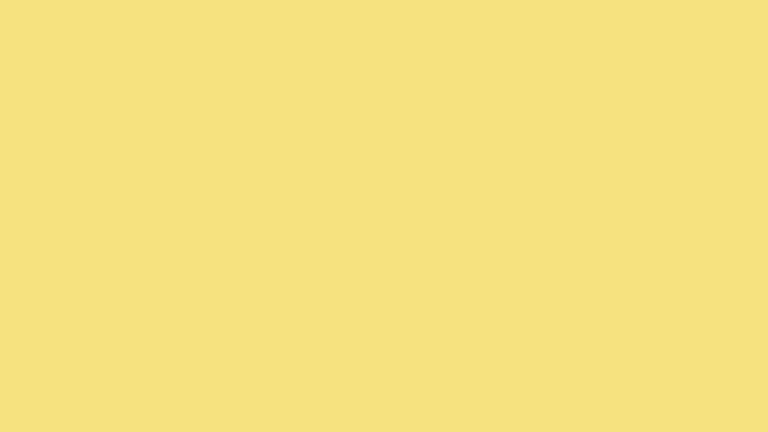 Solid butter yellow background 2560x1440, hex #F6E27F