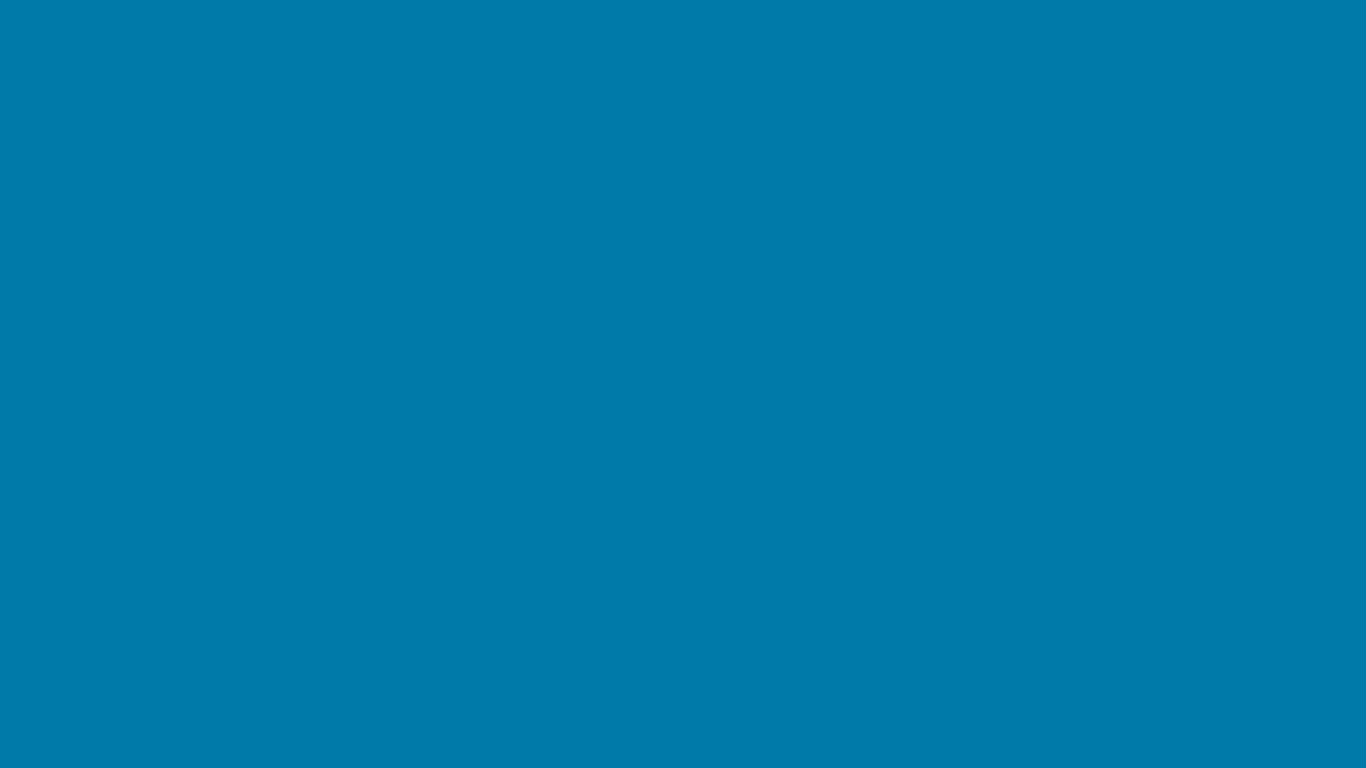 Solid cerulean background, hex #007BA7, 1920x1080 HD wallpaper