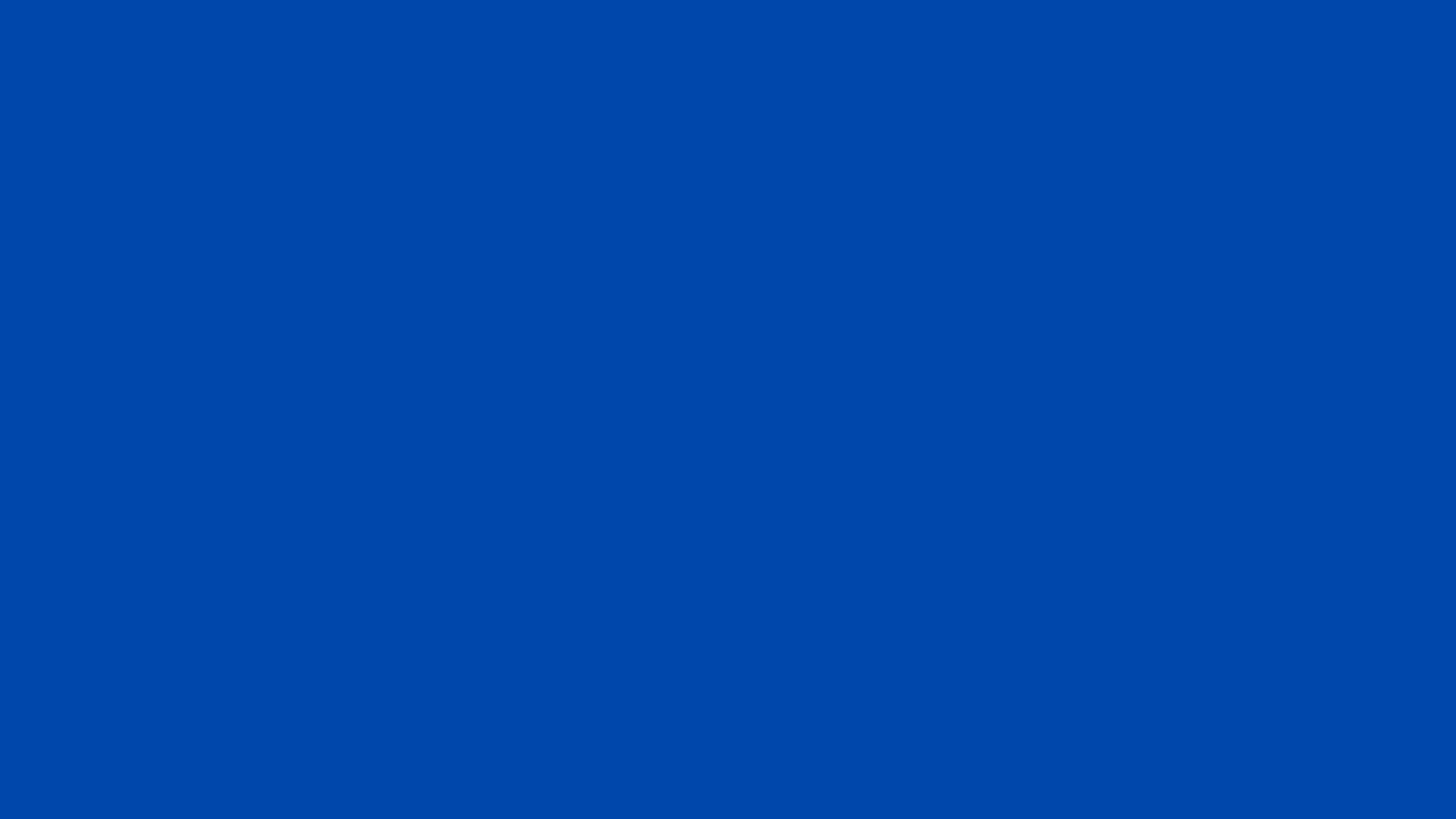Solid cobalt blue background, hex #0047AB, 1920x1080 HD wallpaper