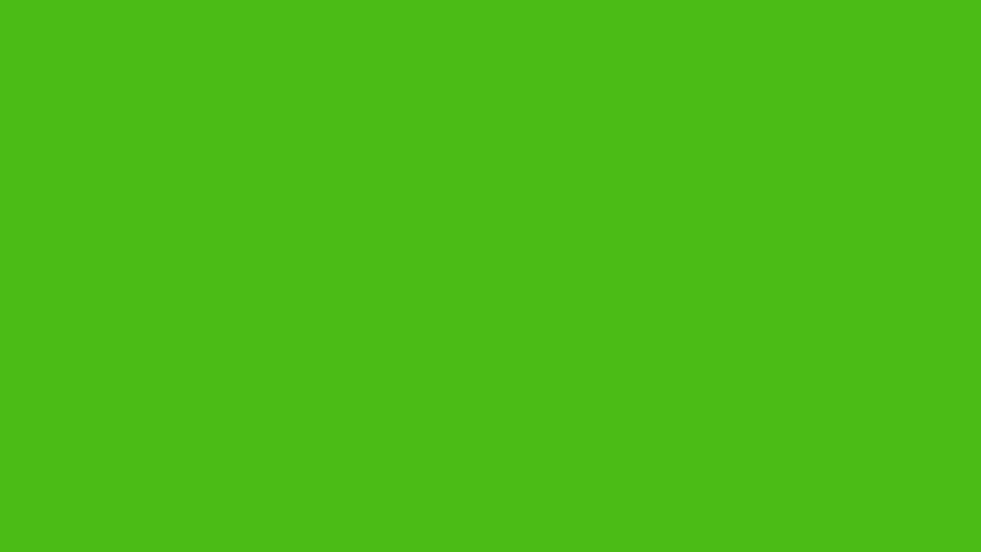 Solid kelly green background, hex #4CBB17, 1920x1080 HD wallpaper