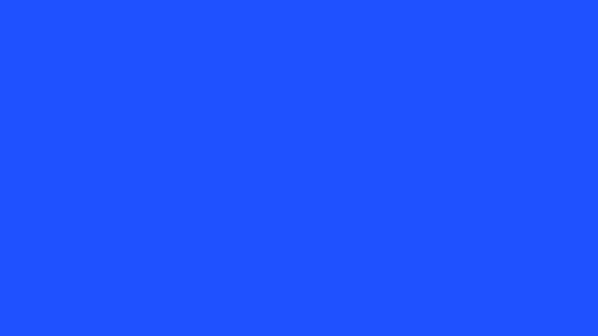 Solid neon blue background, hex #1F51FF, 1920x1080 HD wallpaper