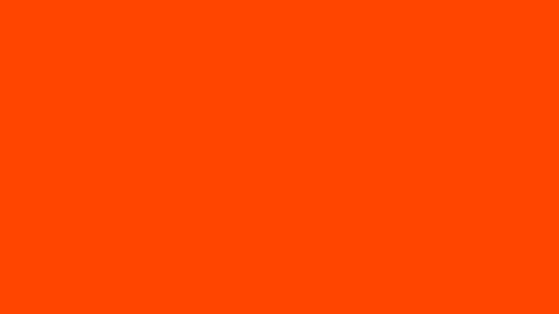 Solid orange red background, hex #FF4500, 1920x1080 HD wallpaper