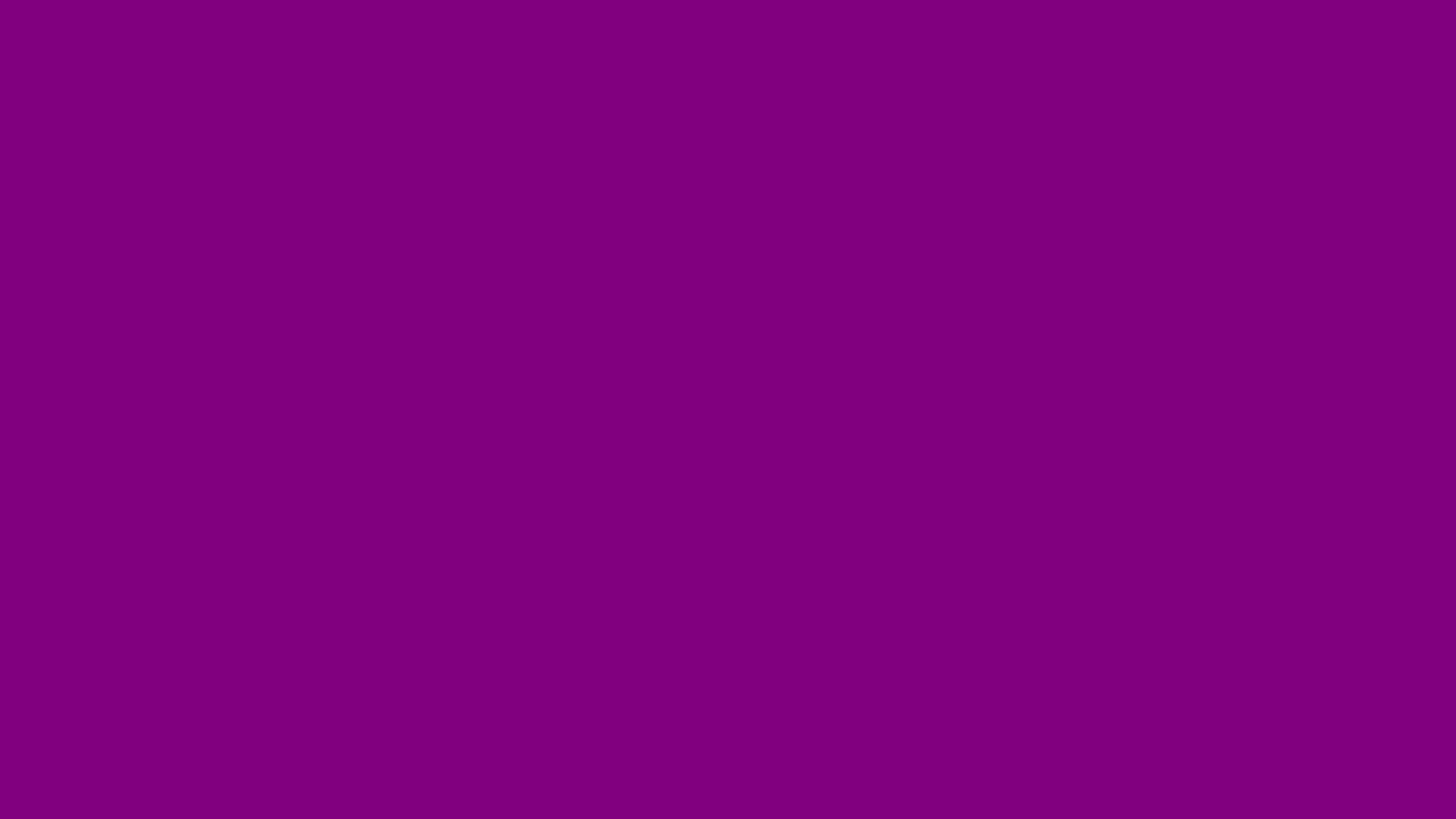 Solid purple background 2560x1440, hex #800080