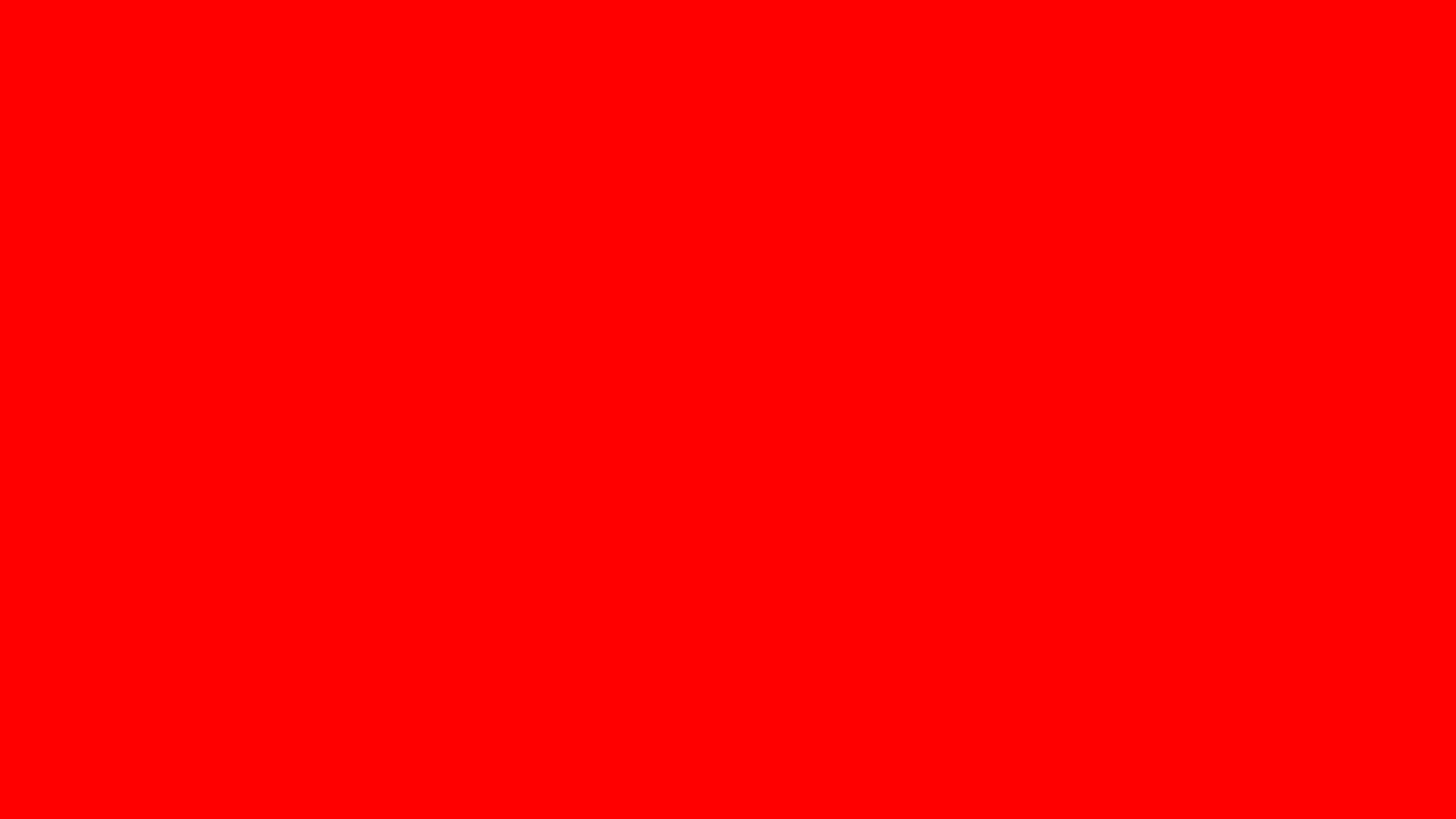 Solid red background 2560x1440, hex #FF0000