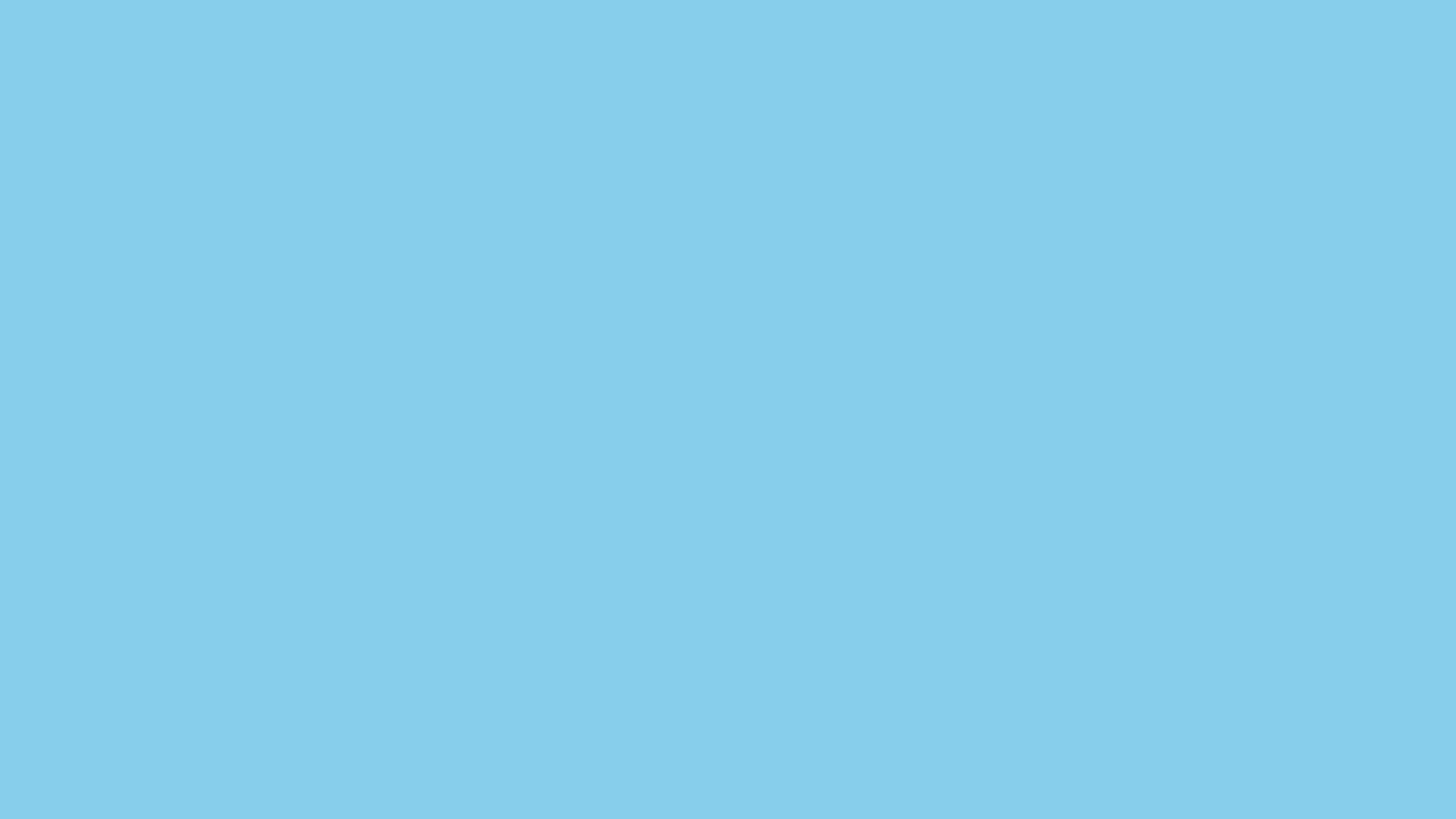 Solid sky blue background 2560x1440, hex #87CEEB