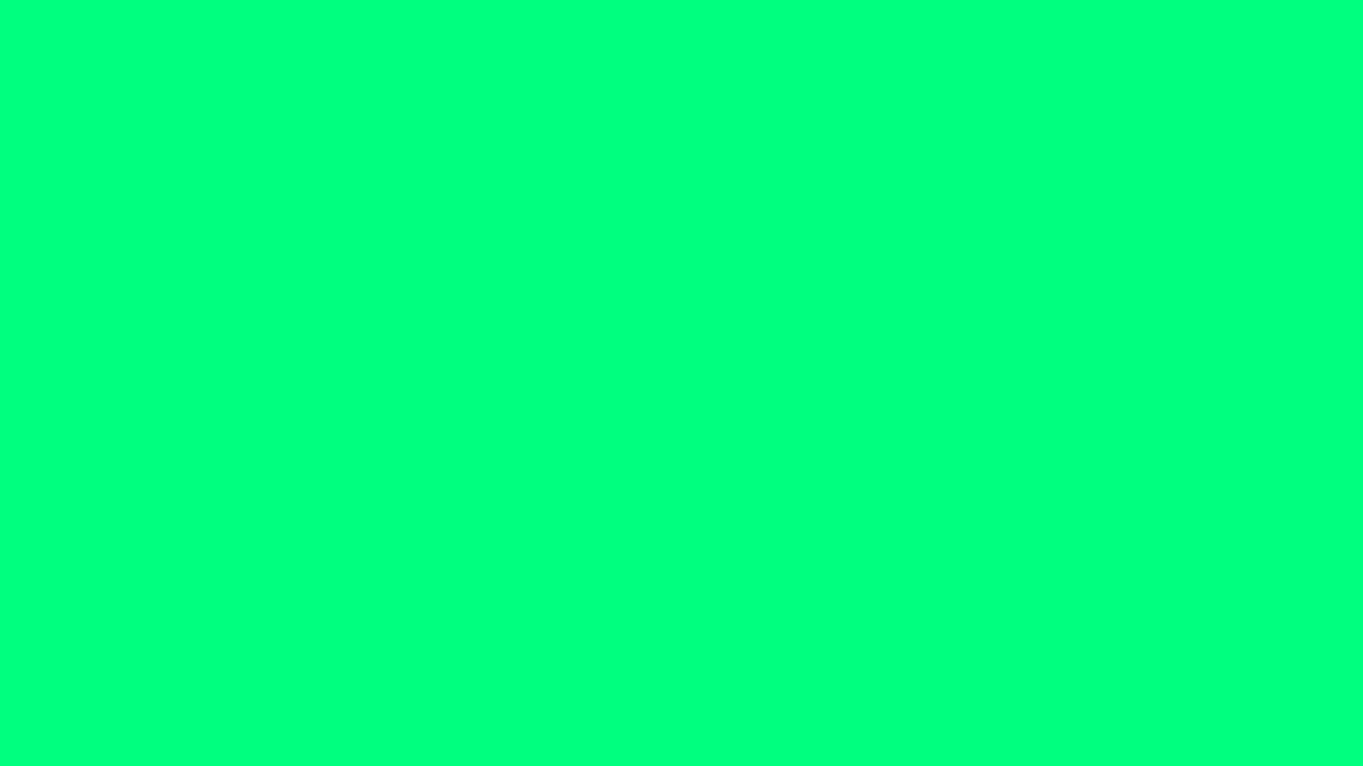 Solid spring green background, hex #00FF7F, 1920x1080 HD wallpaper