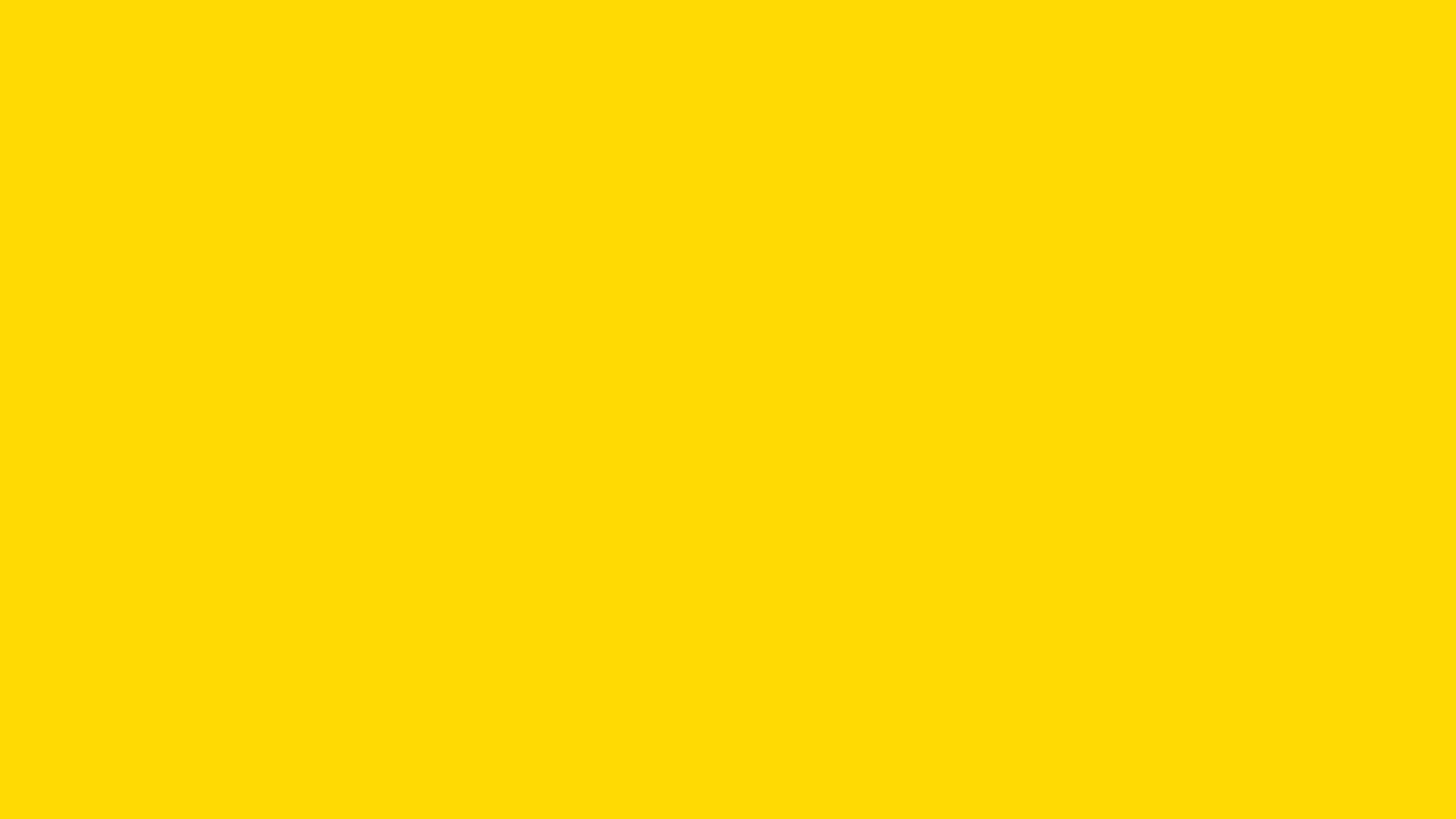 Solid sunflower yellow background, hex #FFDA03, 1920x1080 HD wallpaper