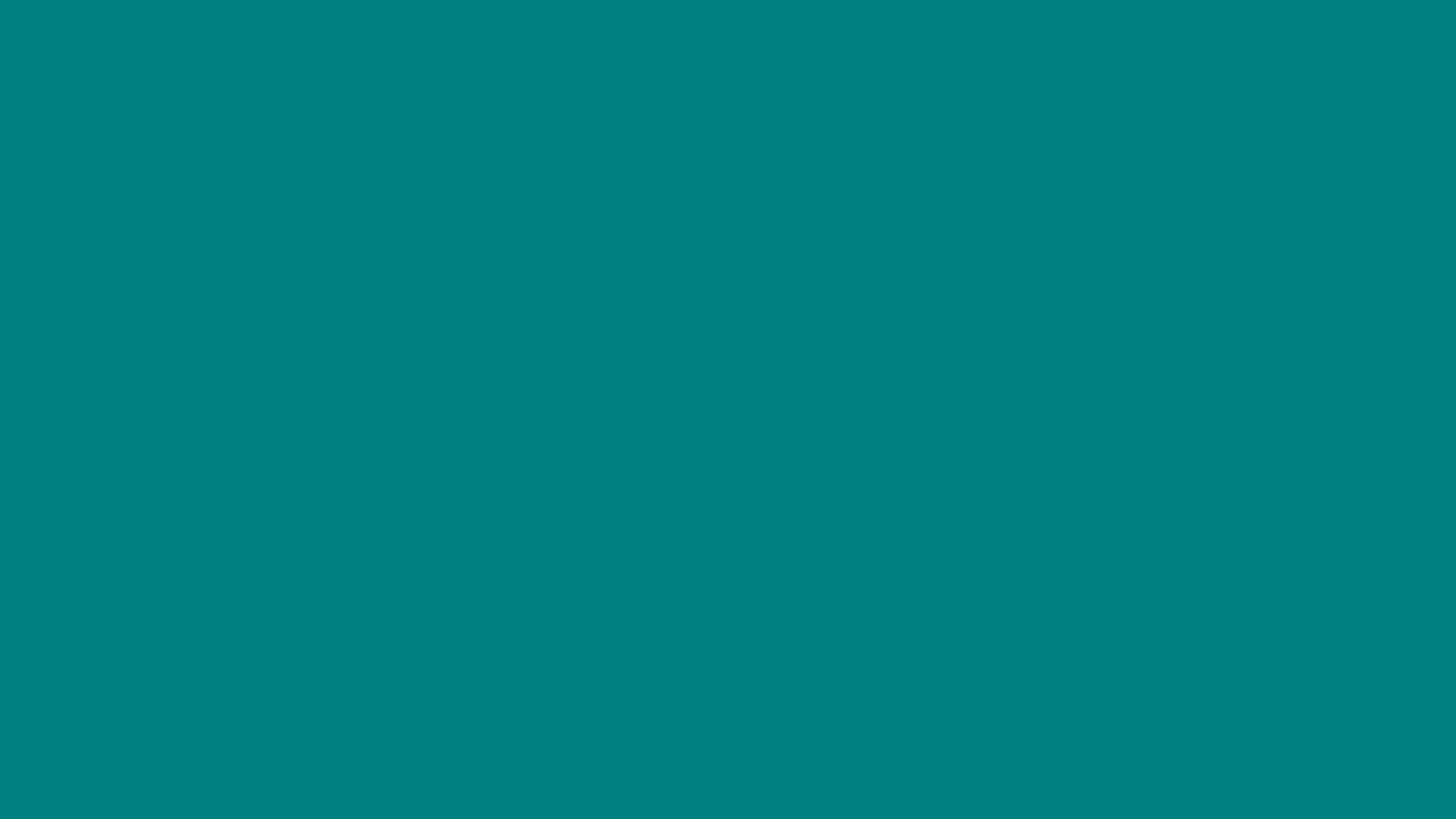 Solid teal background 2560x1440, hex #008080