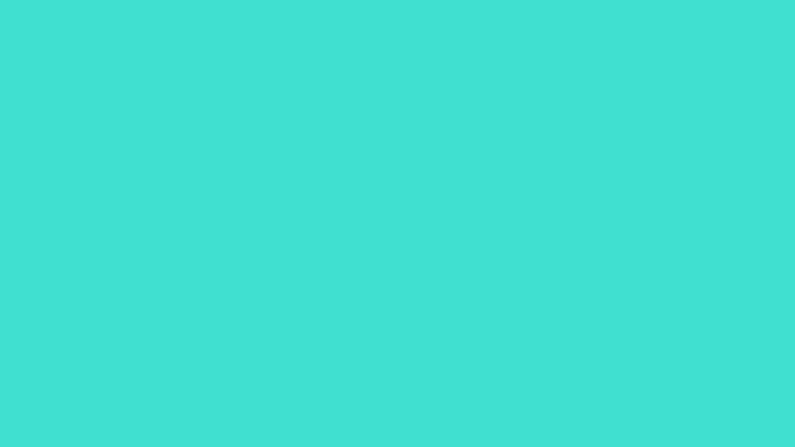 Solid turquoise background 2560x1440, hex #40E0D0