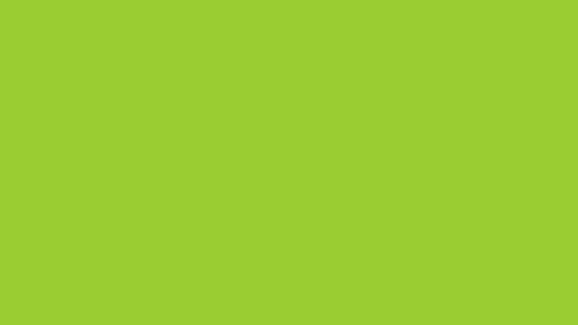 Solid yellow green background, hex #9ACD32, 1920x1080 HD wallpaper