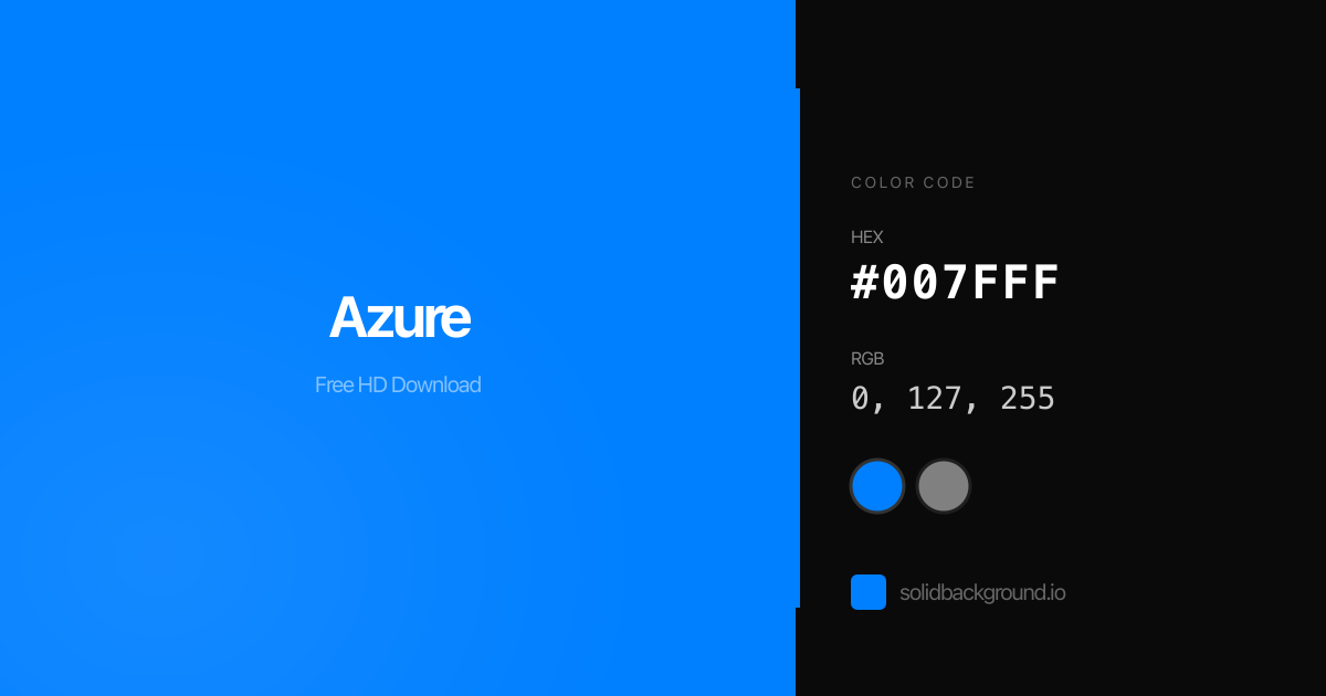 Solid Azure Background #007FFF - Free Download