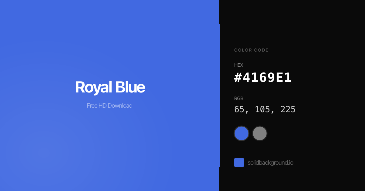 Solid Royal Blue Background #4169E1 - Free Download