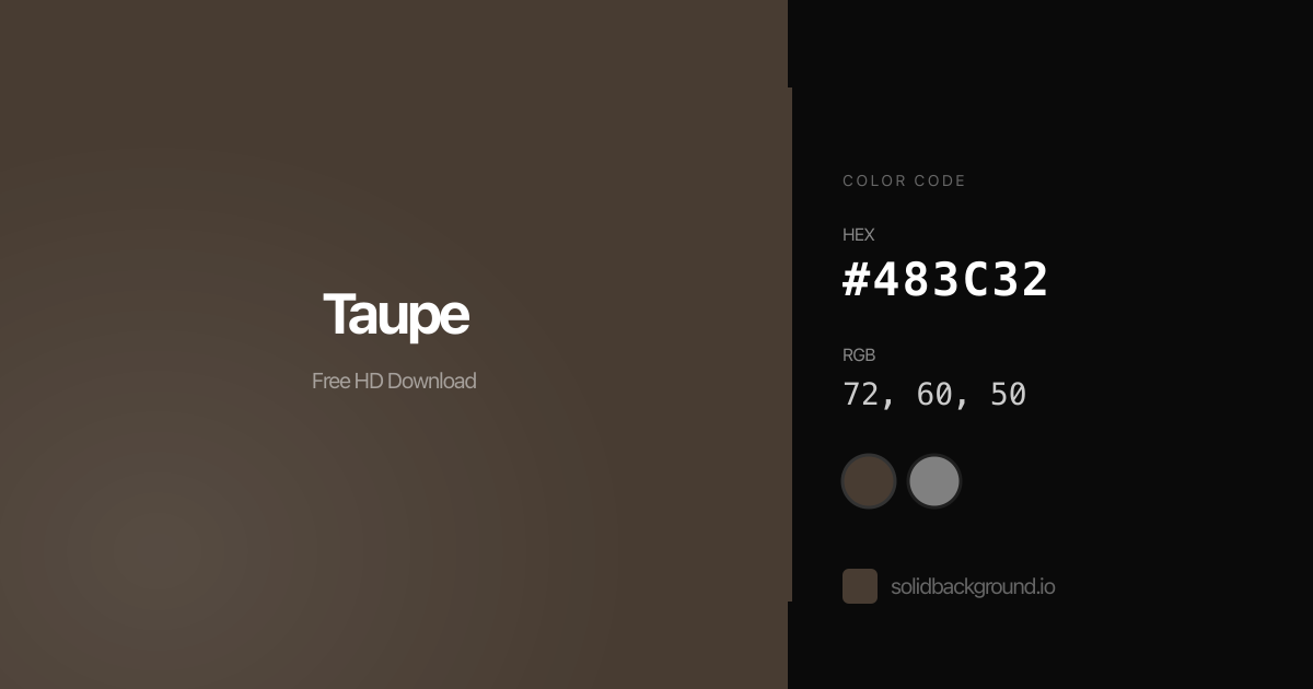 Solid Taupe Background #483C32 - Free Download