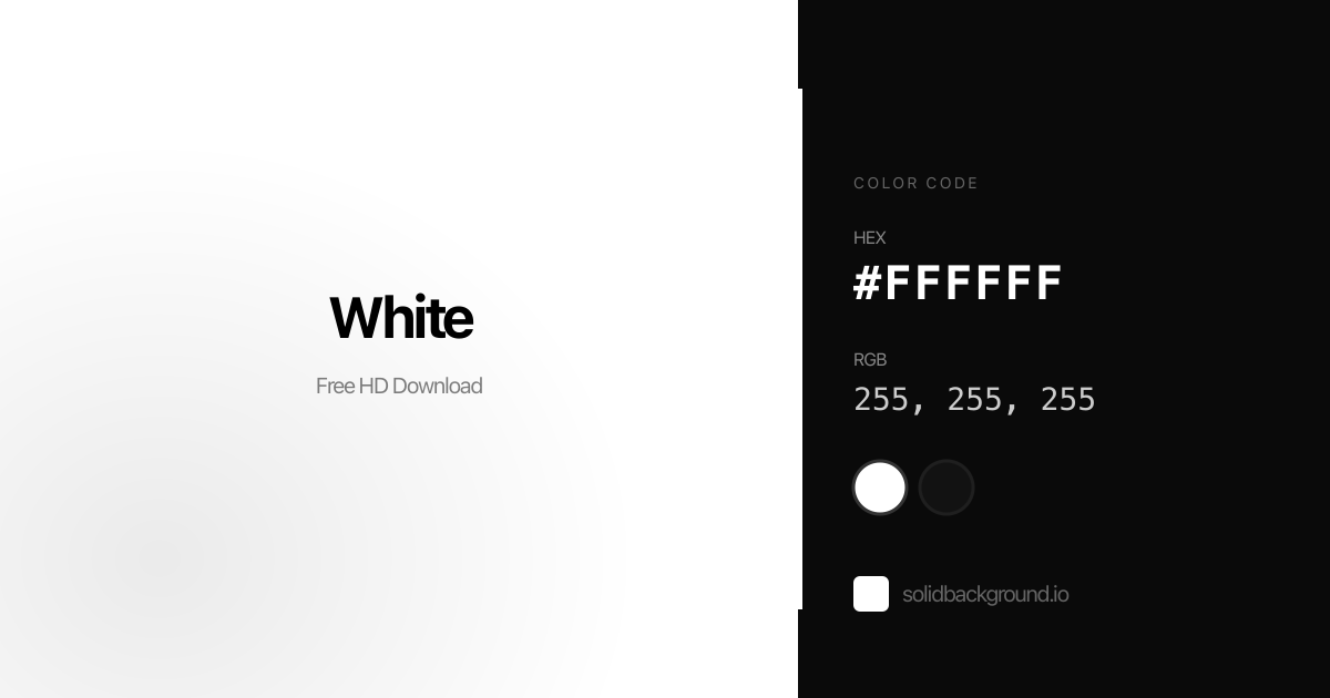 Solid White Background #FFFFFF - Free Download